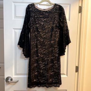 New York & Company black lace and sequin cocktail dress
